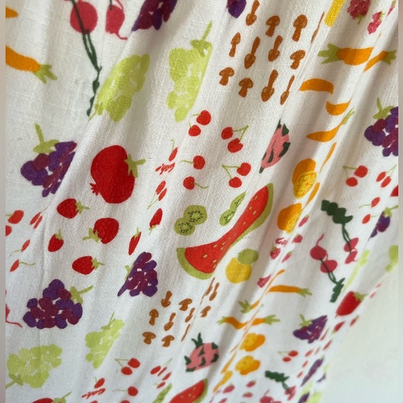 Lisa Says Gah Joni Farmers Market Fruit Print Maxi Dress Medium - Picture 5 of 8